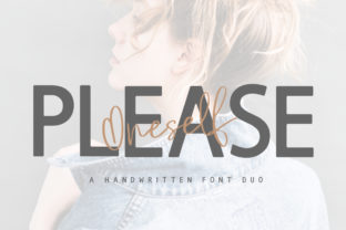 Please Oneself Duo: A Signature Script & Clean Sans Serif Font Pair for Makers